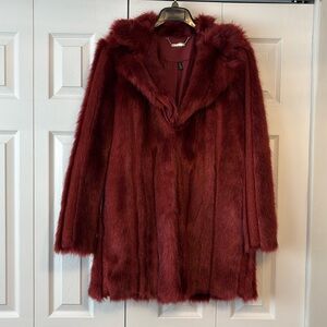 WHBM Faux Fur Coat